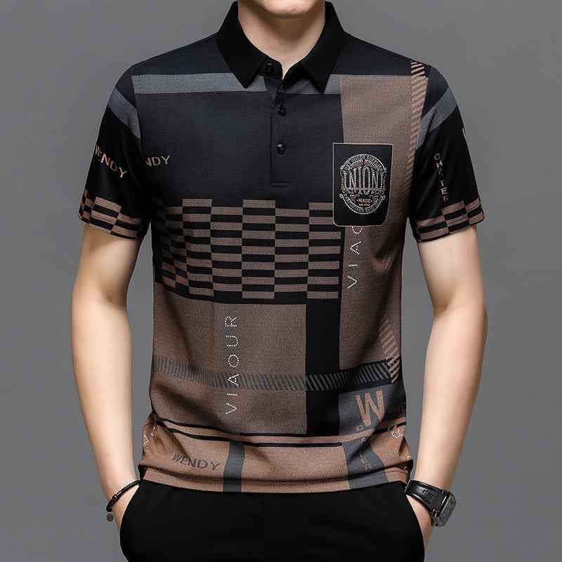 Mens Casual Short Sleeve Polo Shirt