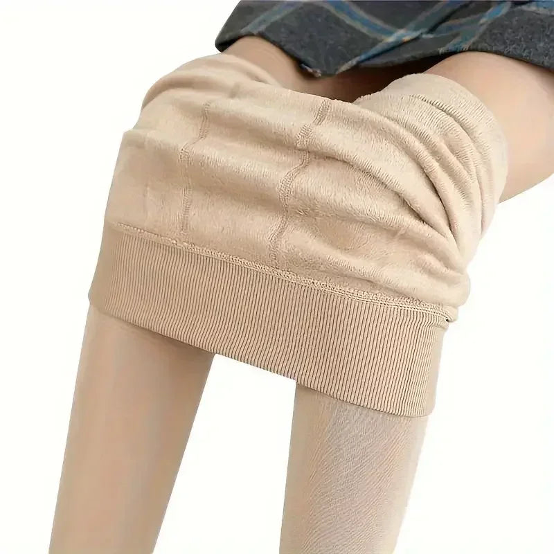 2025 Fleece Lined Tights Women Thermal Pantyhose for Women Winter Panty Polar Skin Black Effect Stockings Women's Thermal Sock - Colouronova