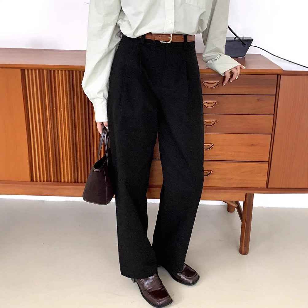 Women's High Waist Straight Leg Casual Pants