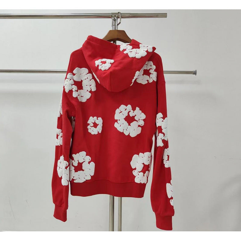 Heavyweight Fleece-Lined Hooded Sweatshirt with Unique Print Colouronova