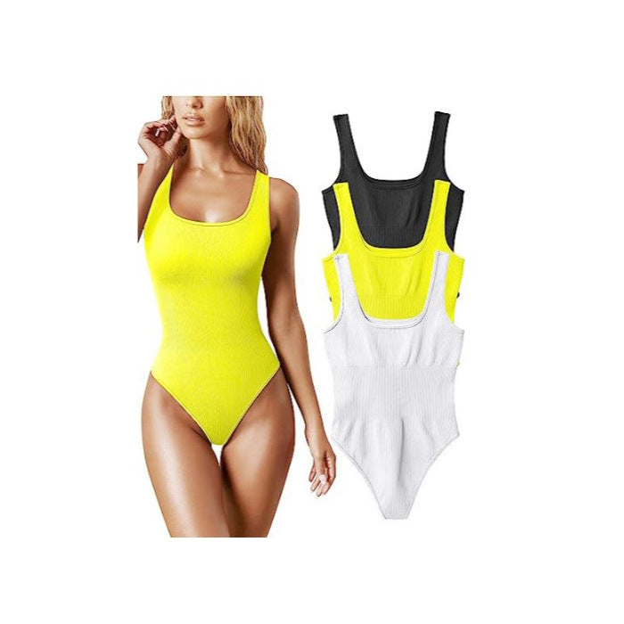 Womens U-Neck Sleeveless Jumpsuit Colouronova
