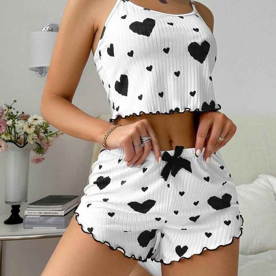 Ribbed Camisole Shorts Sleepwear