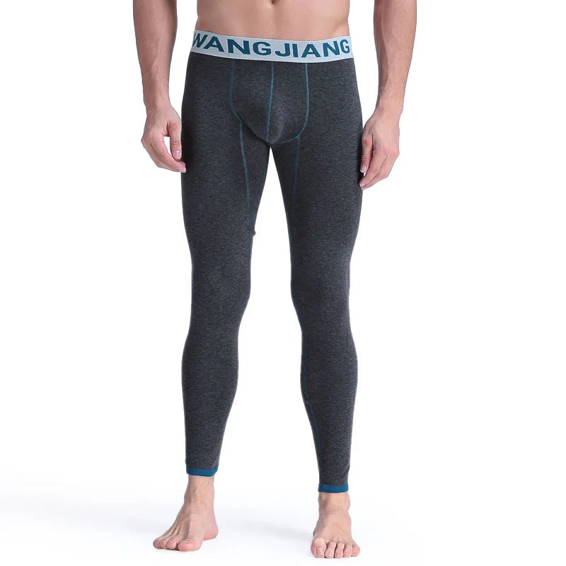 Mens Thermal Underwear Thickened Cotton Pants Youth Autumn Winter Elastic Slim-Fitting Leggings Thick Thermo Long Johns - Colouronova