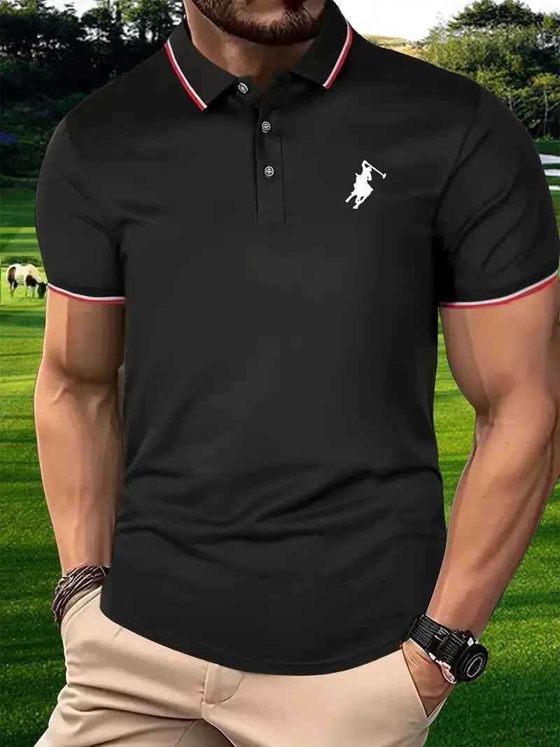 Printed buttoned short-sleeved shirt