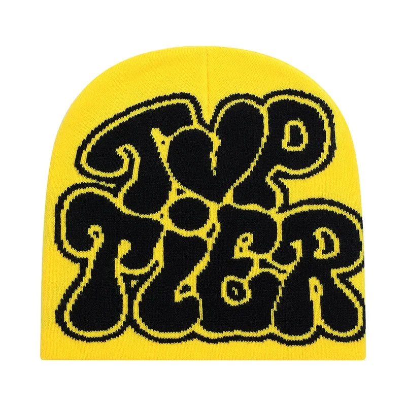 2025 Y2K Letter Knitted Winter Autumn Beanie Cap Men Women Kanye Beanies Gorras Hombre Top Keep Warm Hat Ear Hats Wool Hip Hop - Colouronova