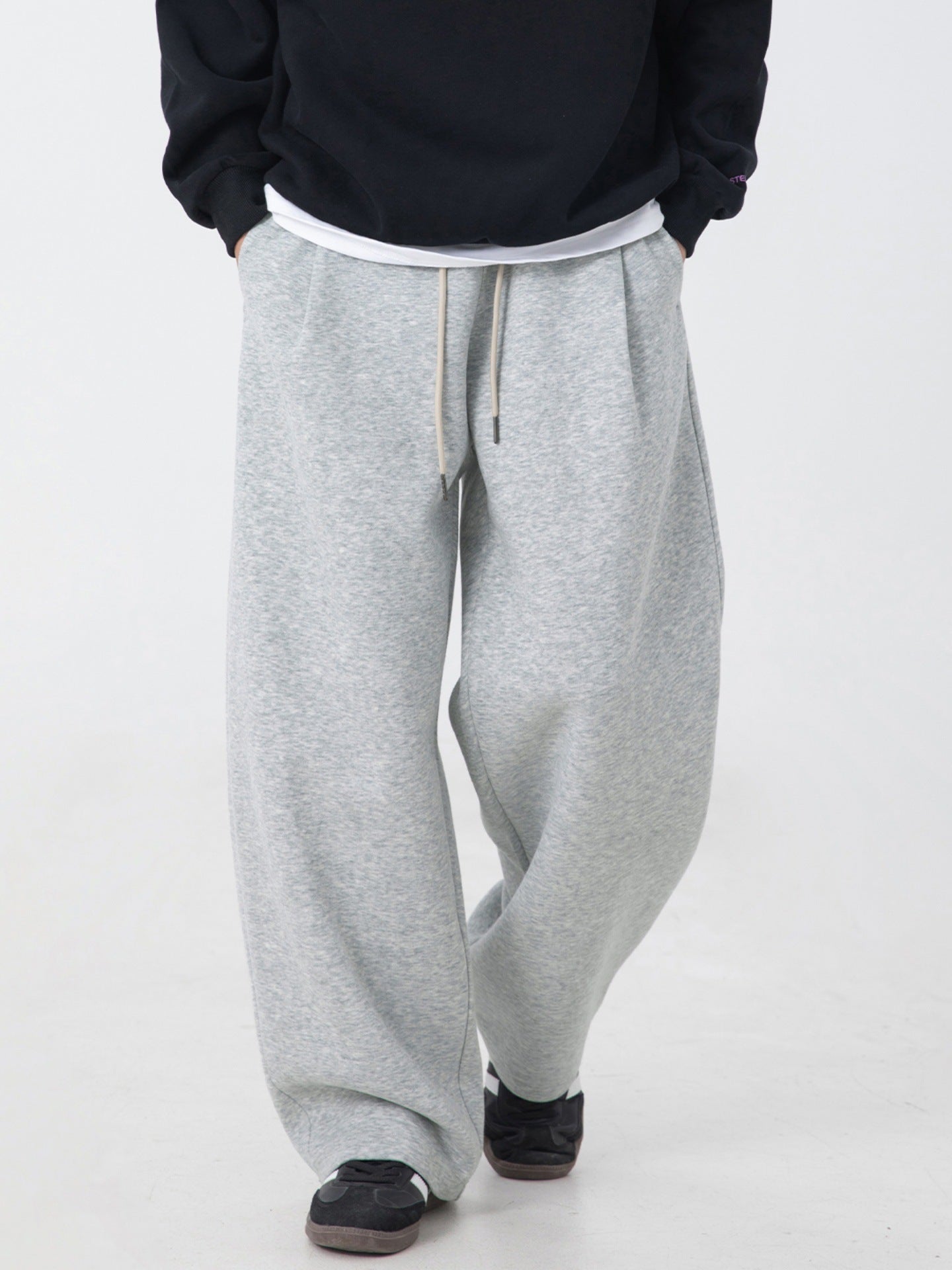 Men's Pleated Casual Sweatpants Loose Fit Colouronova