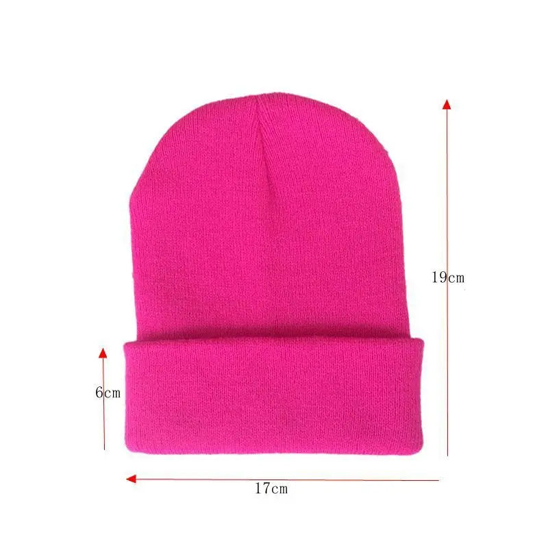 Kpop Demon Hunter Knitted Hat Girls Cute Letter A-Z Knit Cap Kids Winter Outdoors Warm Beanies Children Fashion Headgear Gift - Colouronova