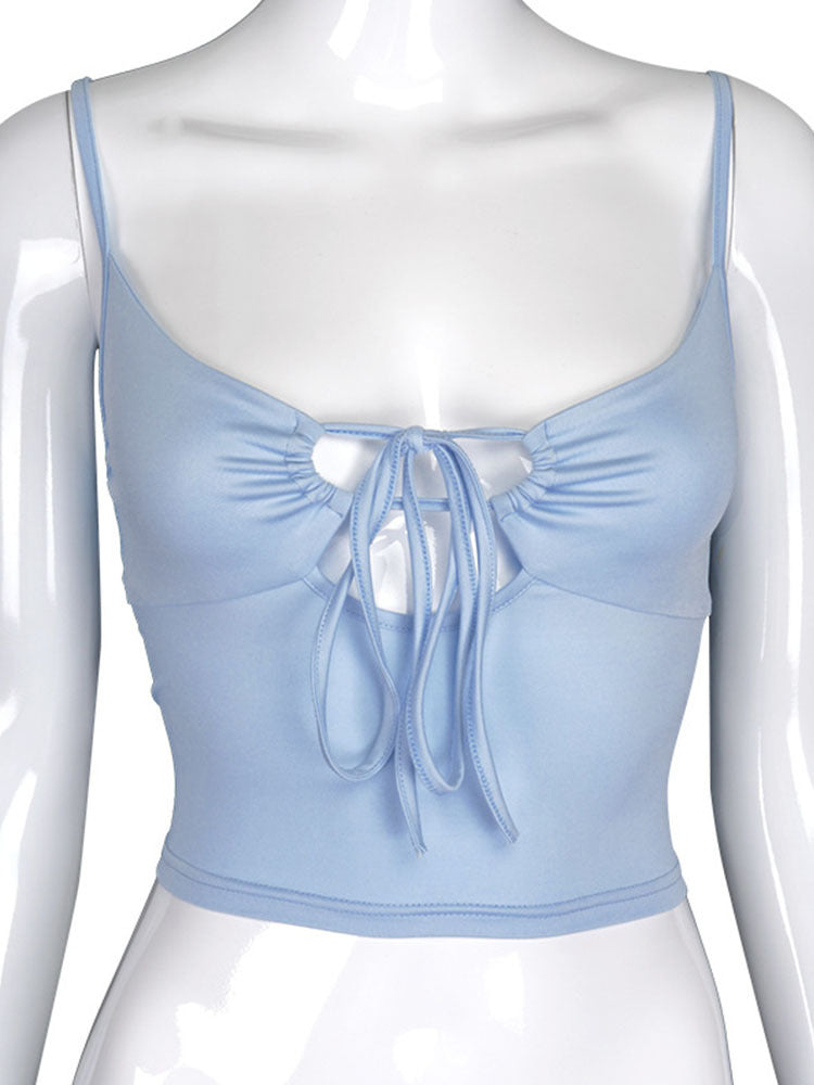 Womens Backless Hollow Suspender Top Colouronova