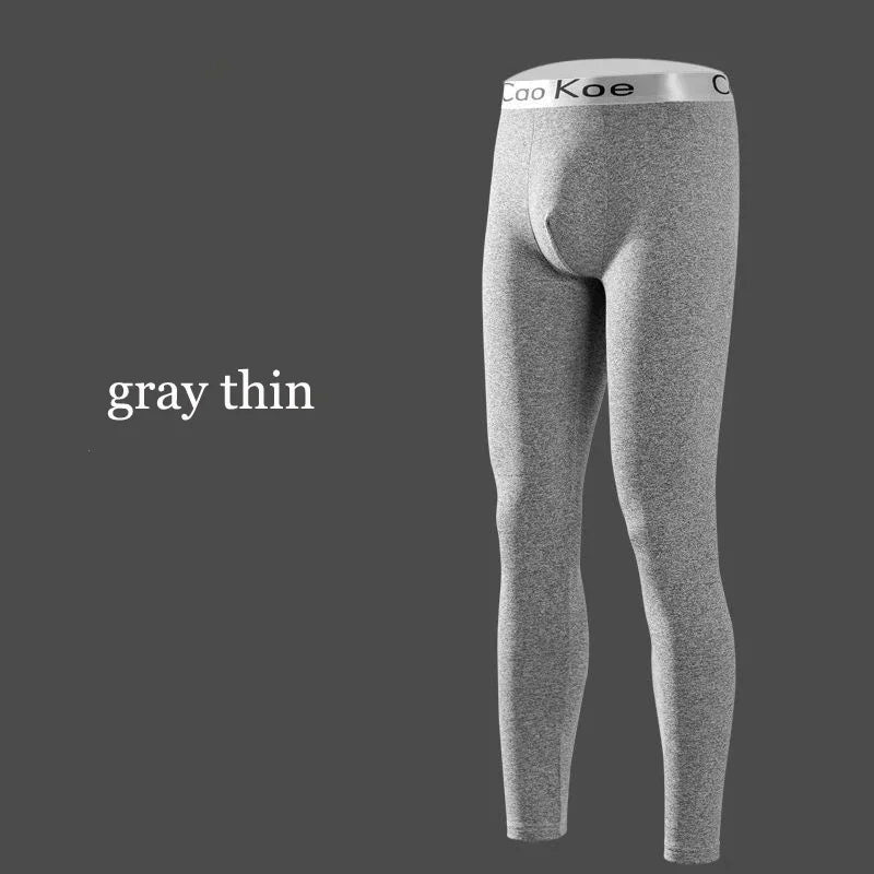 Men Long Johns Thermal Skin-Friendly Underwear Winter Warm Long Pants Male Soft Elastic Leggings Comfortable Tights - Colouronova