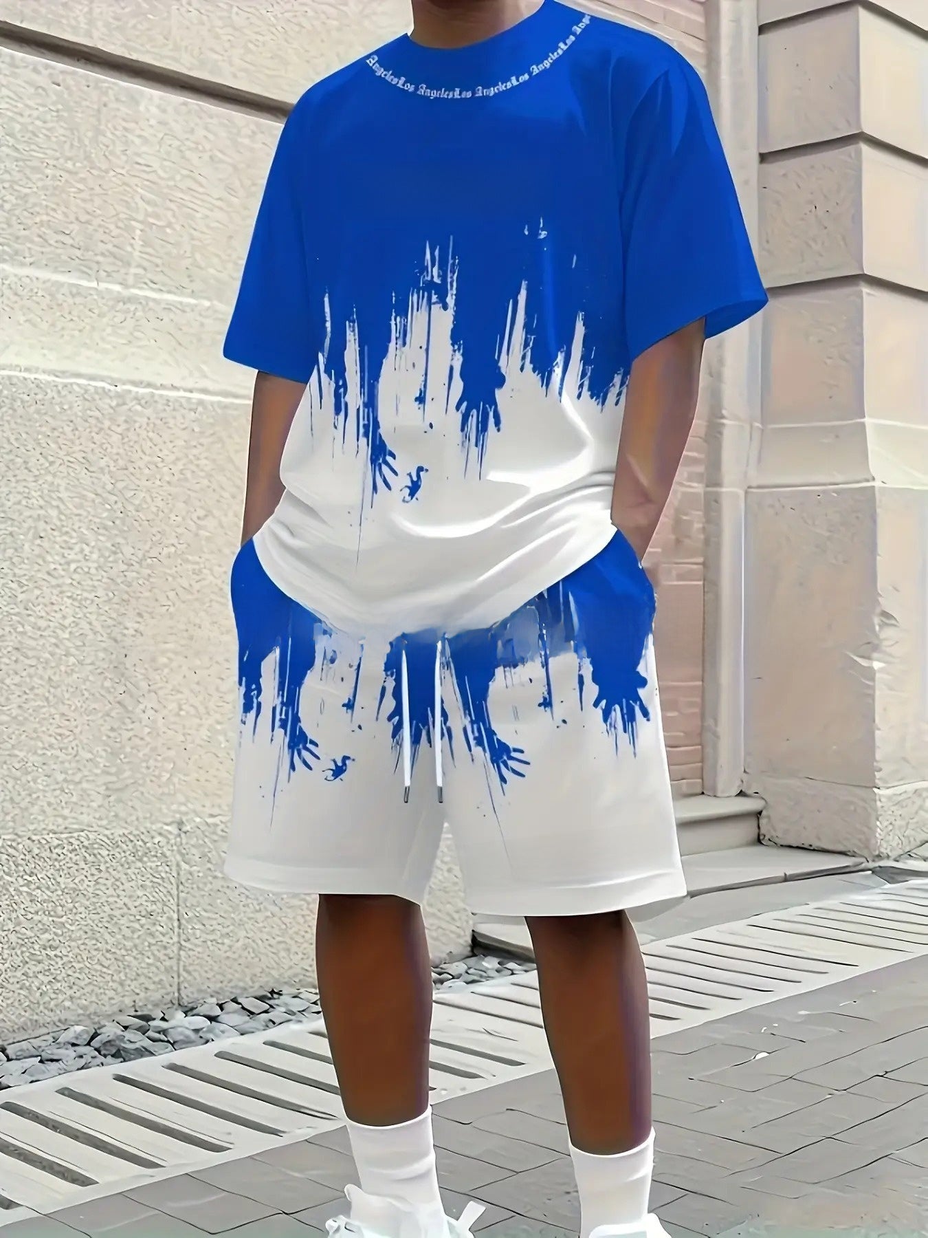 Men's Short Sleeve and Shorts Casual Set Colouronova