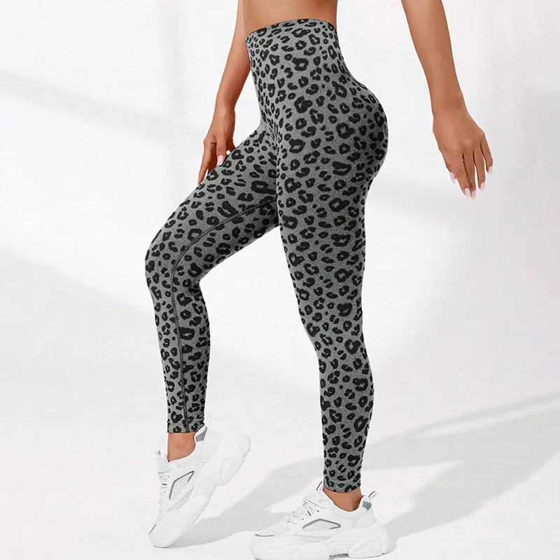 Leopard Print High-Waisted Women's Leggings Super Soft No See through for Yoga Running Workout Push Up Gym Fitness Athletic Wear - Colouronova