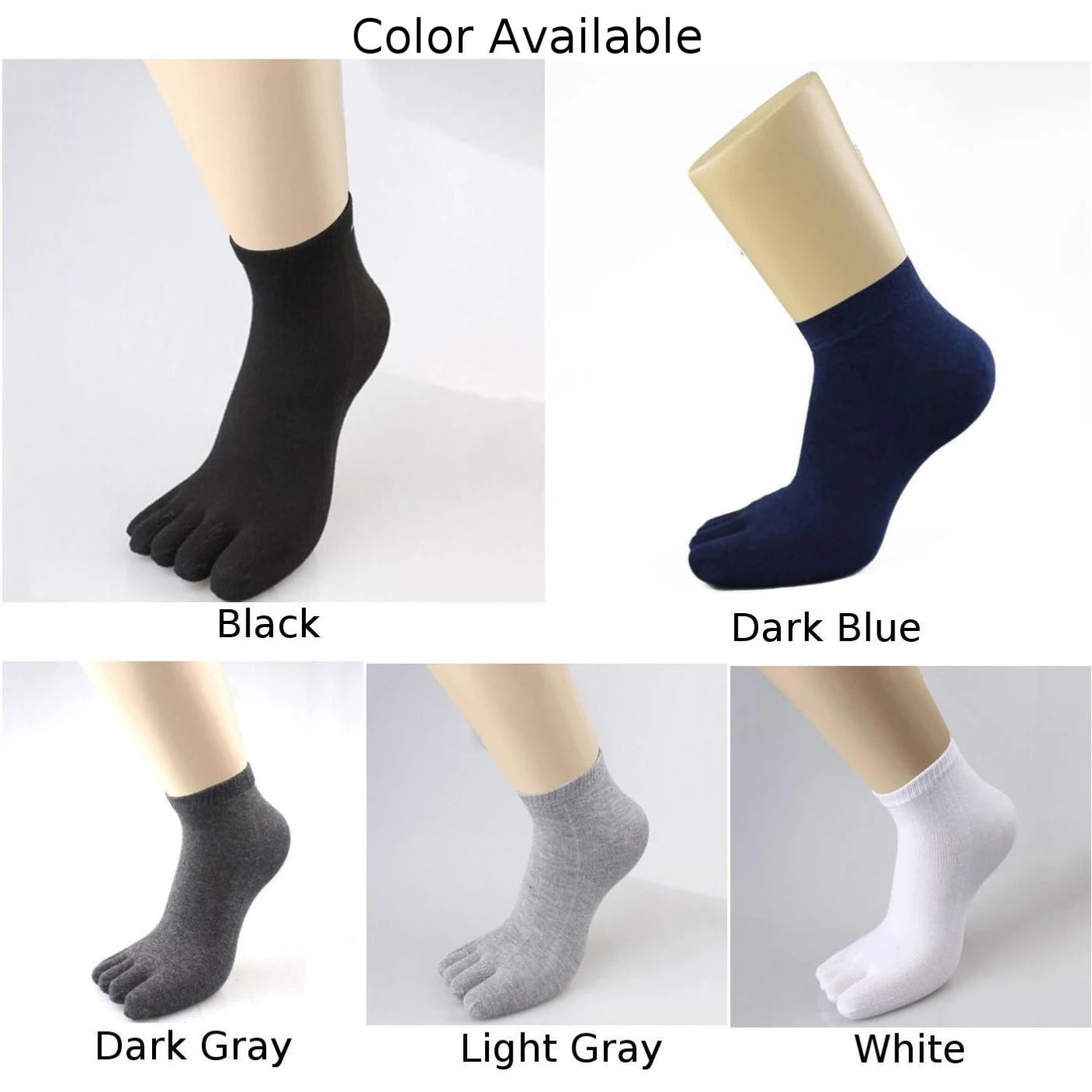 Business Socks Male Casual Breathable Five Toe Men's Autumn Spring Elastic Fashion New Hot Hot sale Accessories - Colouronova