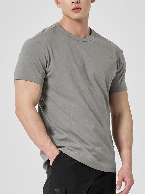 Men's short-sleeved round-neck fitness exercise Colouronova