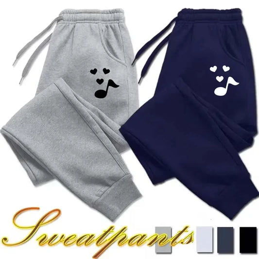 Women Music Notation Printed Sweatpants Autumn Winter Women Long Pants Fitness Jogger Women Casual Sports Jogging Pants - Colouronova