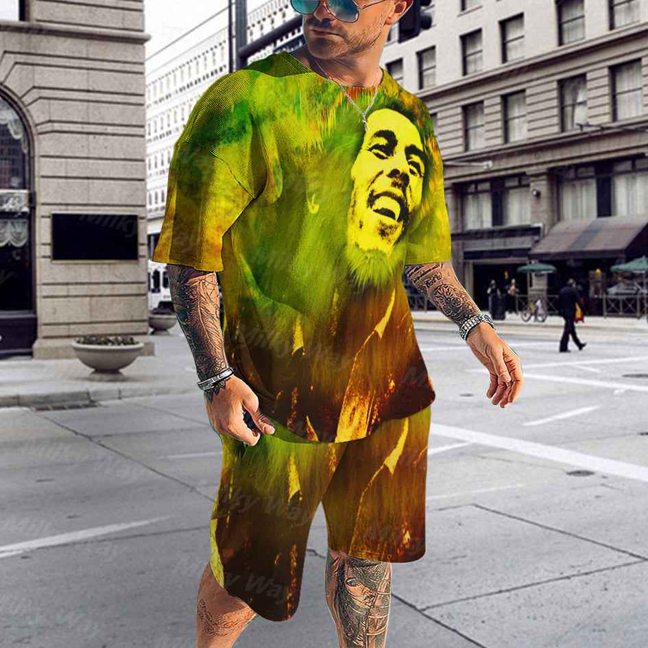 Men's 3D Digital Printing Casual Set