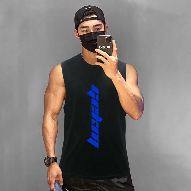 Running training waistcoat loose sports T-shirt quick-drying top Colouronova