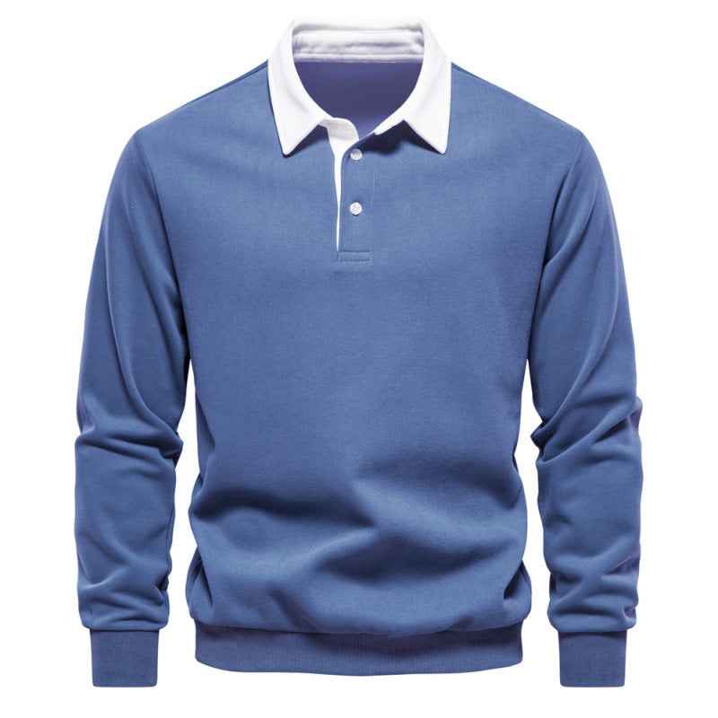 Long-sleeved Polo-neck t-shirt