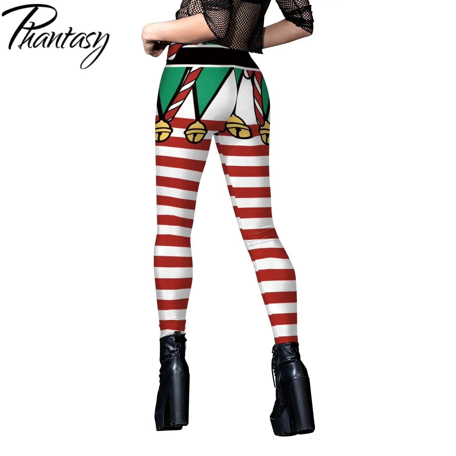 Phantasy Sexy Women Christmas Leggings Xmas Fake Shorts Stockings Pattern Leggings Yoga Trousers Festival Pants Autumn Winter - Colouronova
