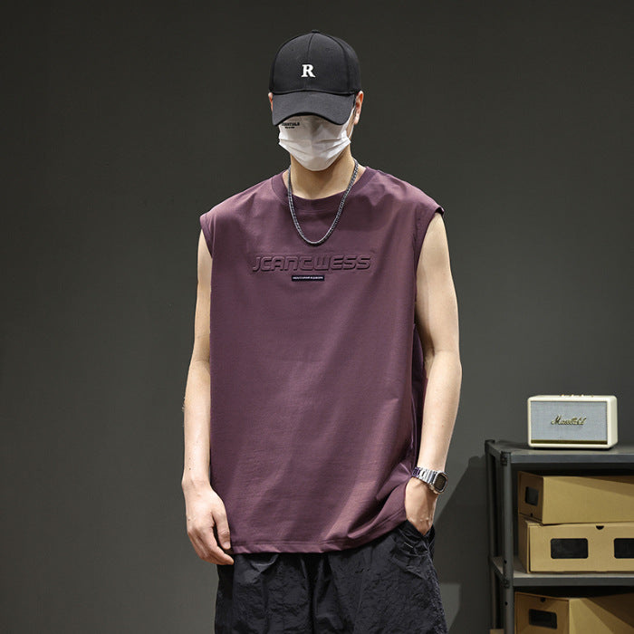 Men's Cooling Sleeveless Letter Print Vest Colouronova