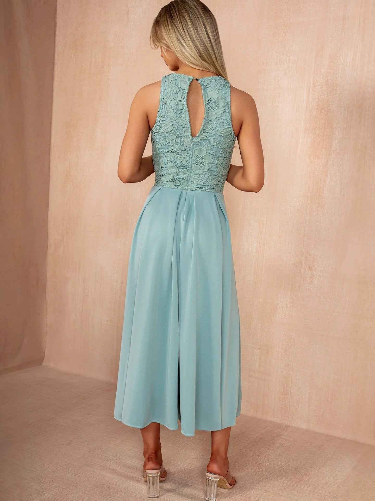 Floral Sleeveless A-Line Dress
