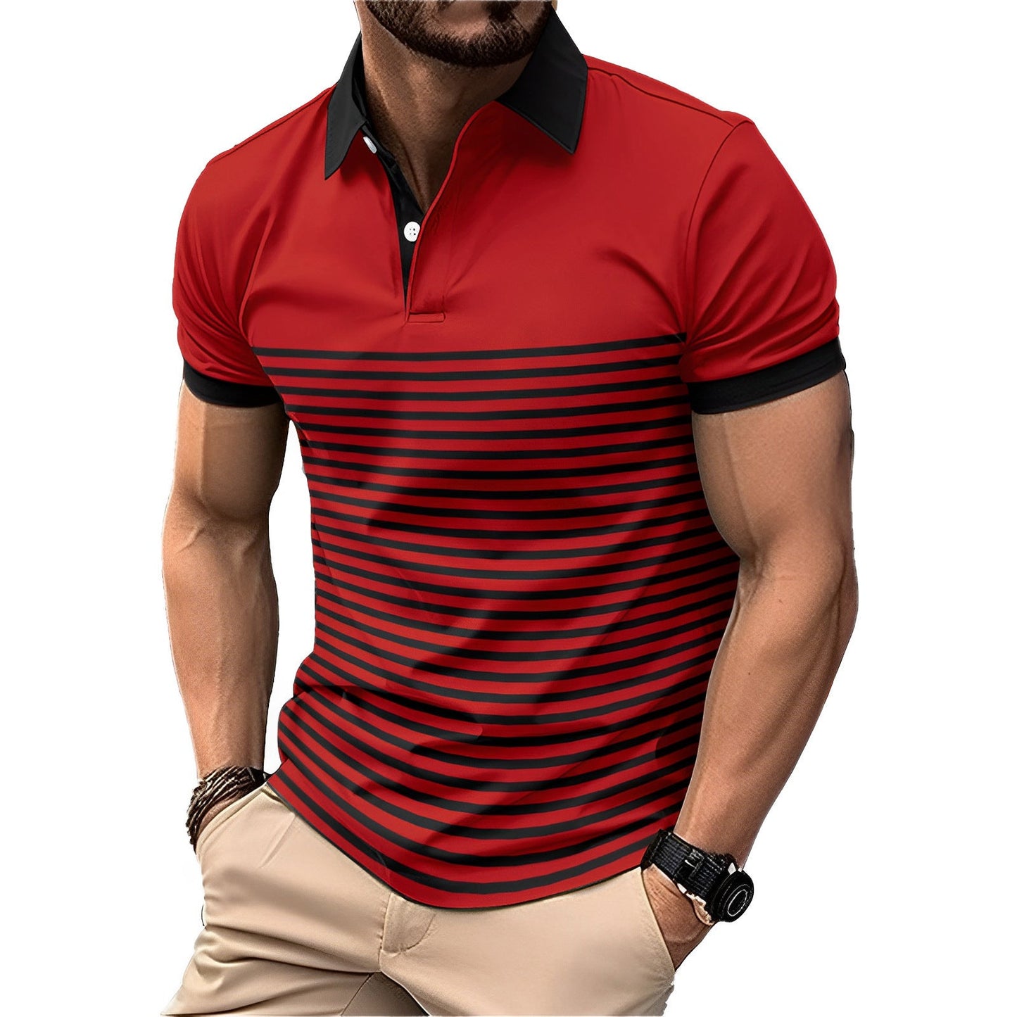 Men's Striped Polo Shirt Colouronova
