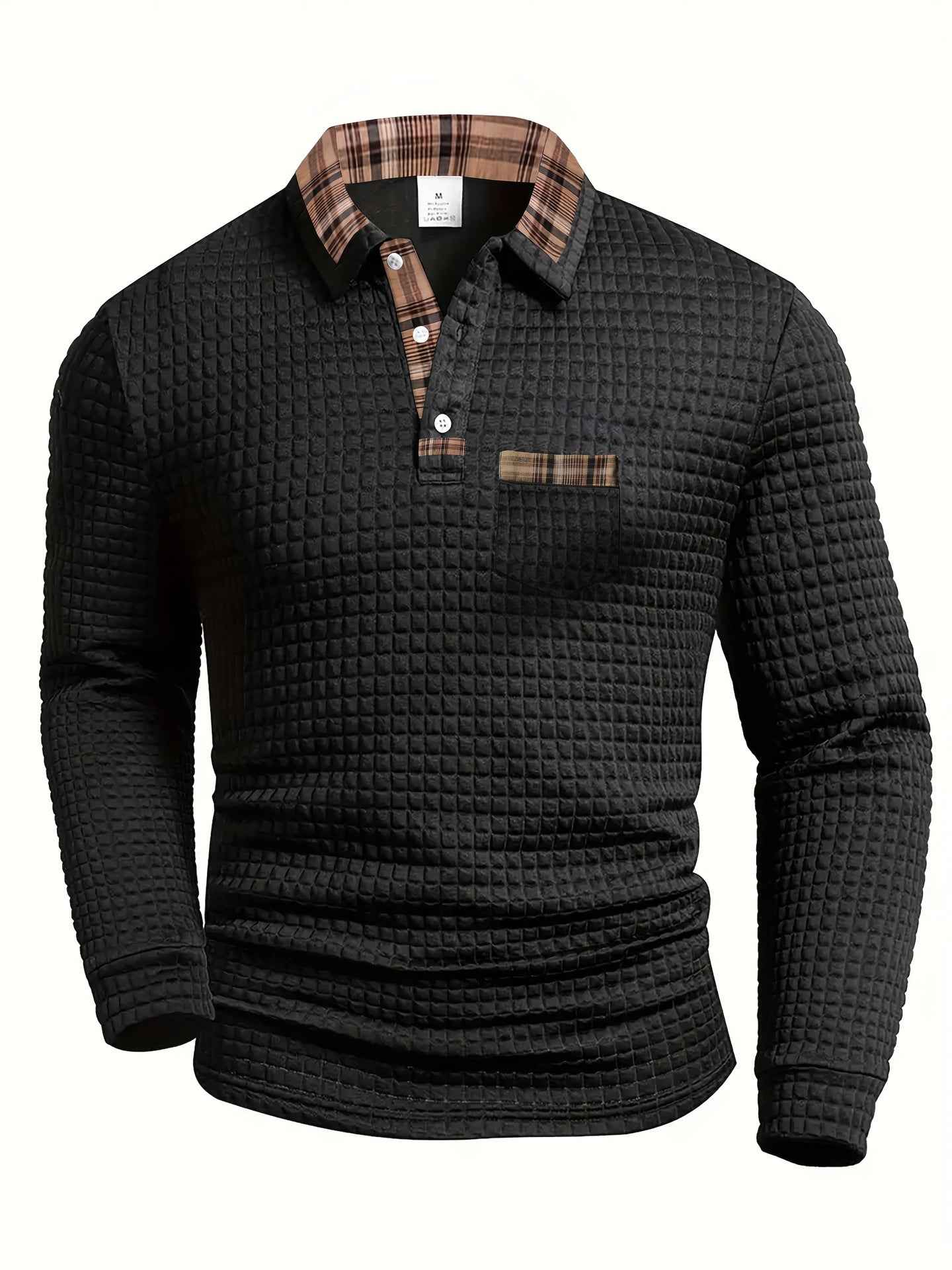 Classic Checkered Mens Polo Shirt