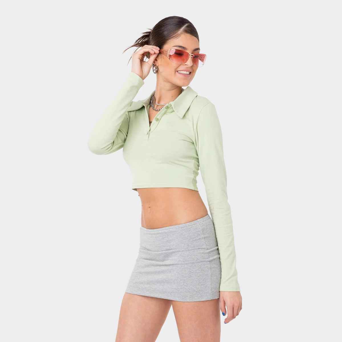 Casual Solid Color Womens Mini Skirt