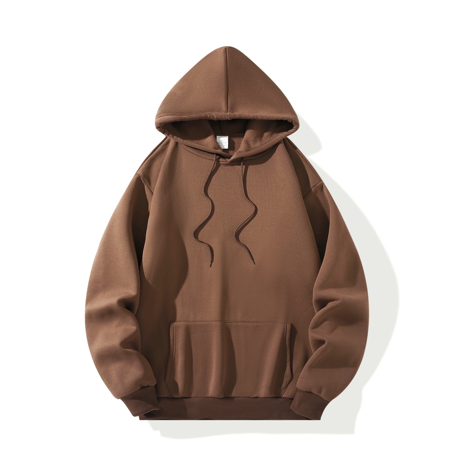 New Autumn Winter Casual Thick Hoodies Men's Top Solid Color Basic Hoodies Sweatshirt Quality Jogger Texture Pullovers - Colouronova