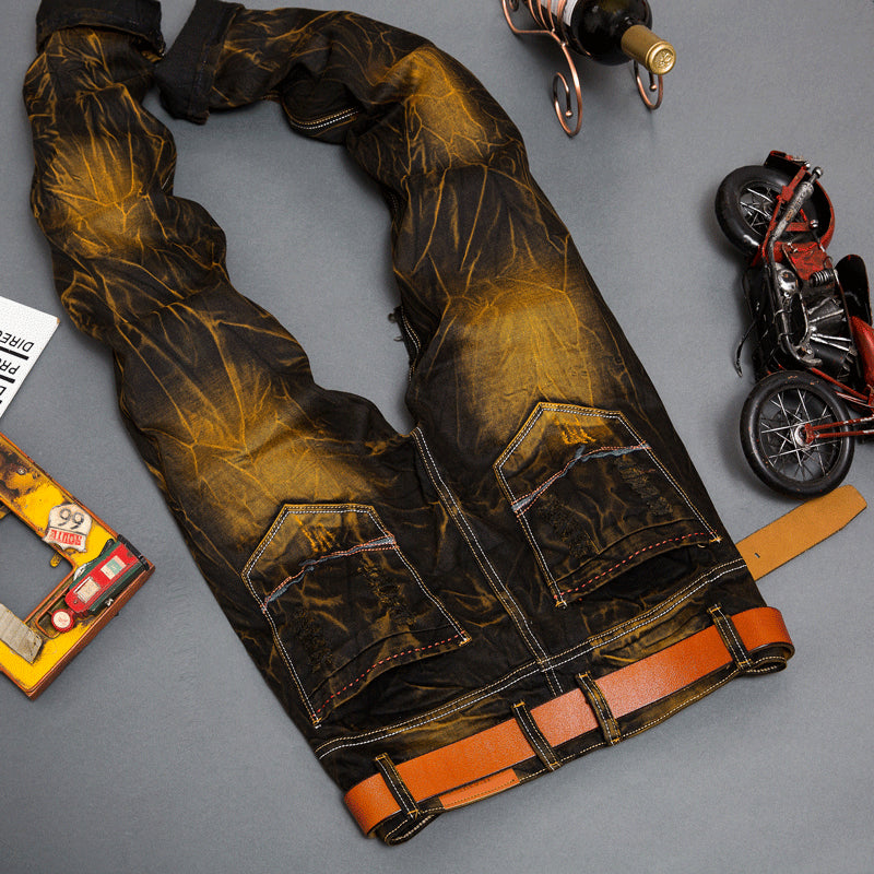 Mens Denim Trousers Colouronova
