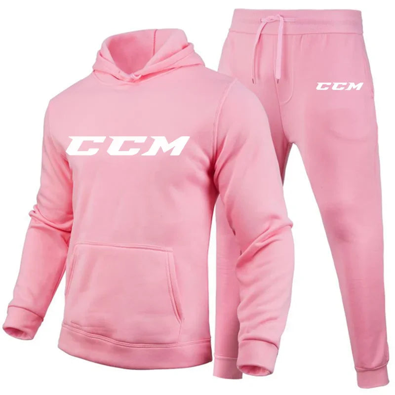 Men's Warmth-Enhanced Thick Sports Outfit Set - High-Quality Casual Long-Sleeved Sports Outfit - Jogging Pants - Men's Sports Ou - Colouronova