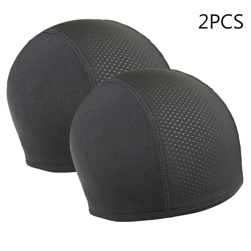 2pcs Motorcycle Helmet Inner Cap Hat Quick Dry Breathable Hat Racing Cap Under Helmet Beanie Cap Motocross Motor Helmet Hat - Colouronova