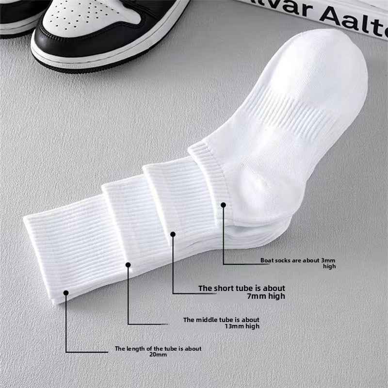 White mid-calf socks