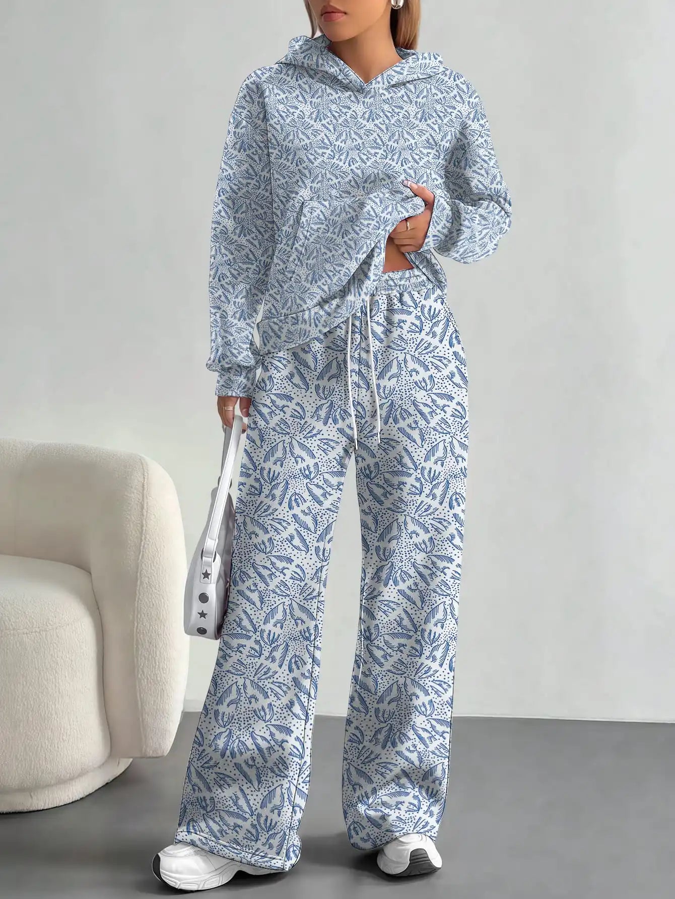 Retro ethnic style foreign trade 2025 floral pattern new hot style autumn and winter new fashion casual European and American - Colouronova