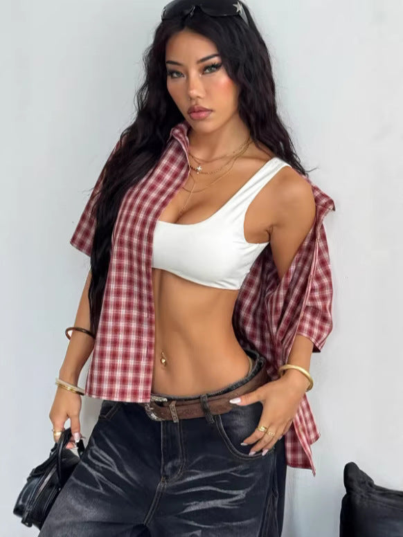 Casual Plaid Shirt for Women Colouronova