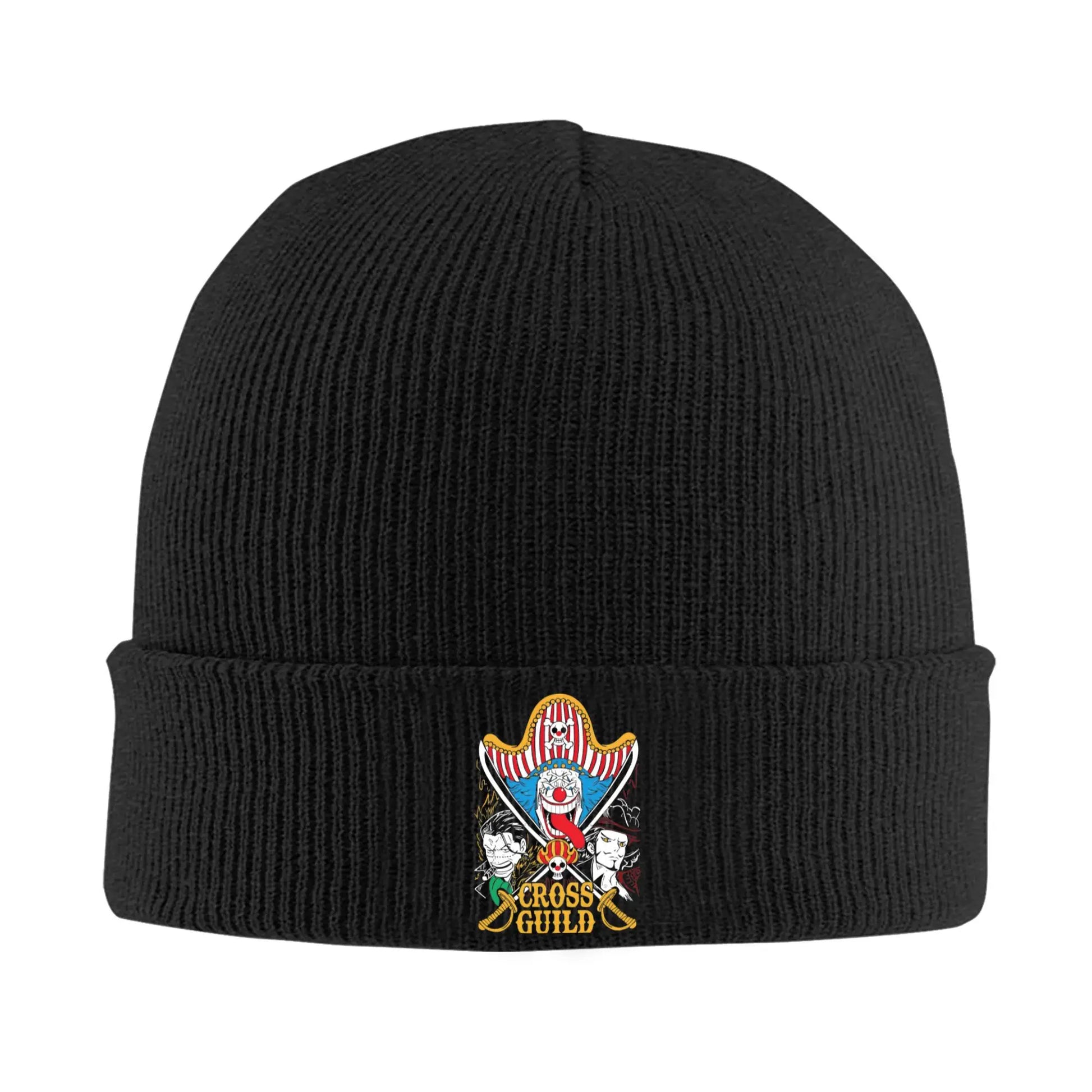 One Piece Flag 
Doflamingo Pirates Logo Knitted Caps Women's Men's Beanies Autumn Winter Hats Acrylic  Warm Melon Cap - Colouronova