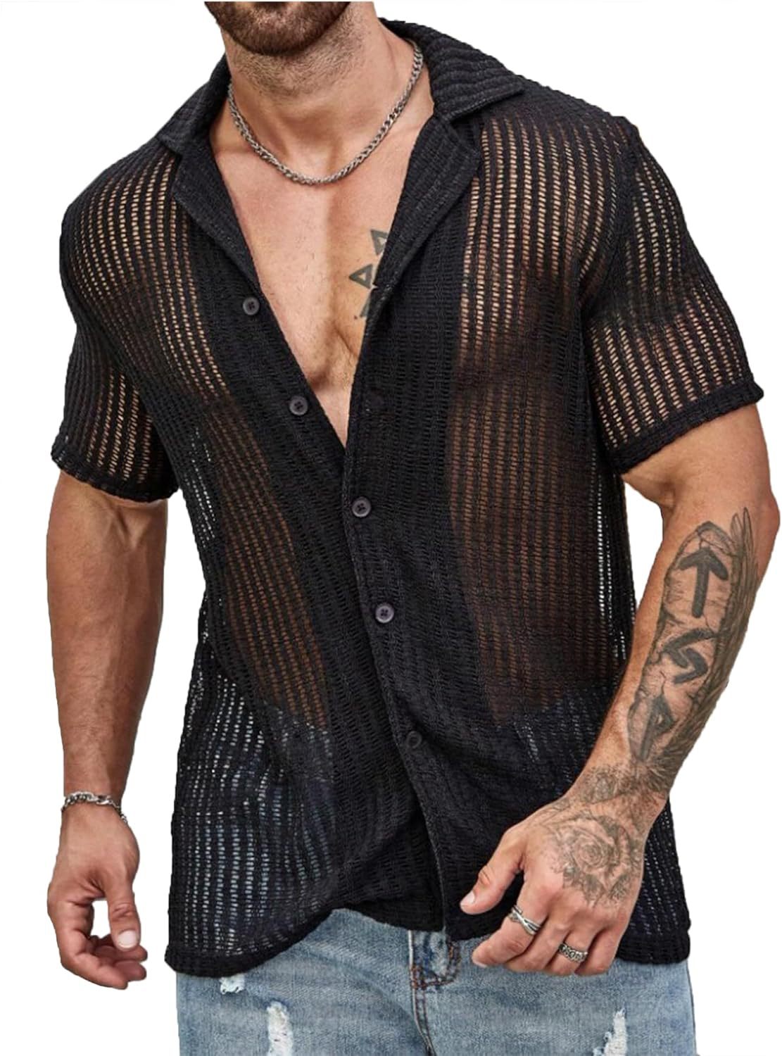 Mens Knitted Shirt Colouronova