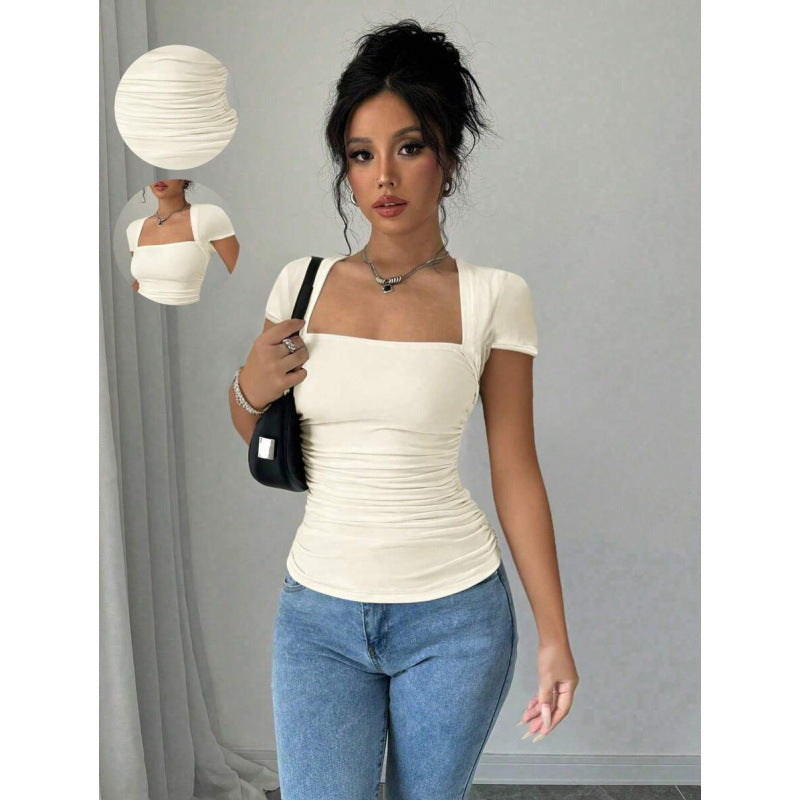 Slim Fit U-Neck T-Shirt Colouronova