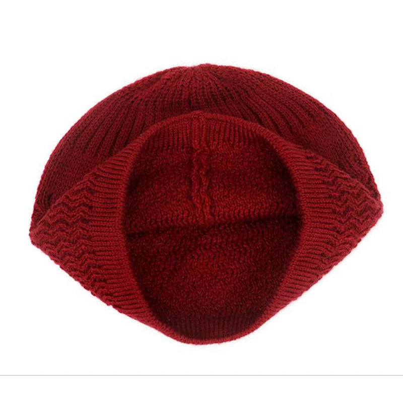 Casual Knitted Muslim Men Prayer Hats Winter Warm Beanies Cap Islamic Ramadan - Colouronova