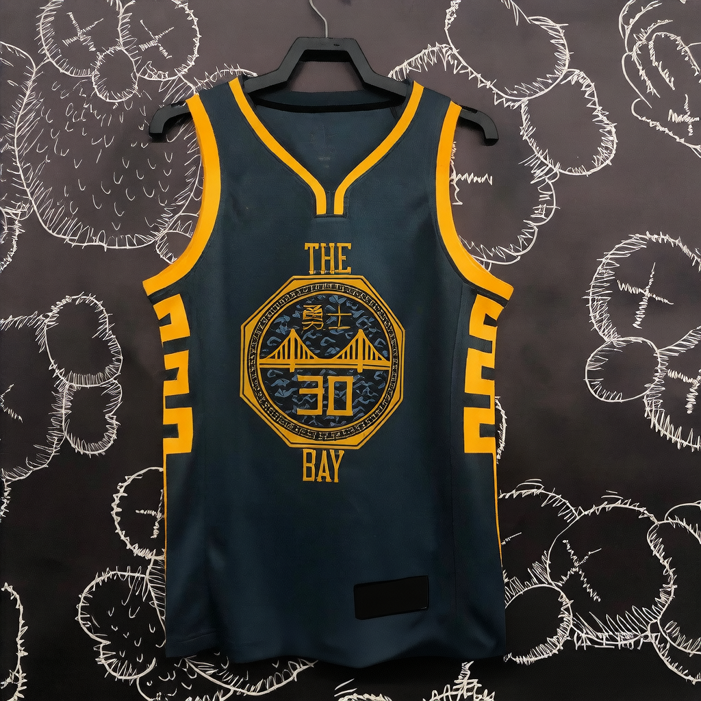 Retro Basketball Jersey Warriors Edition Colouronova