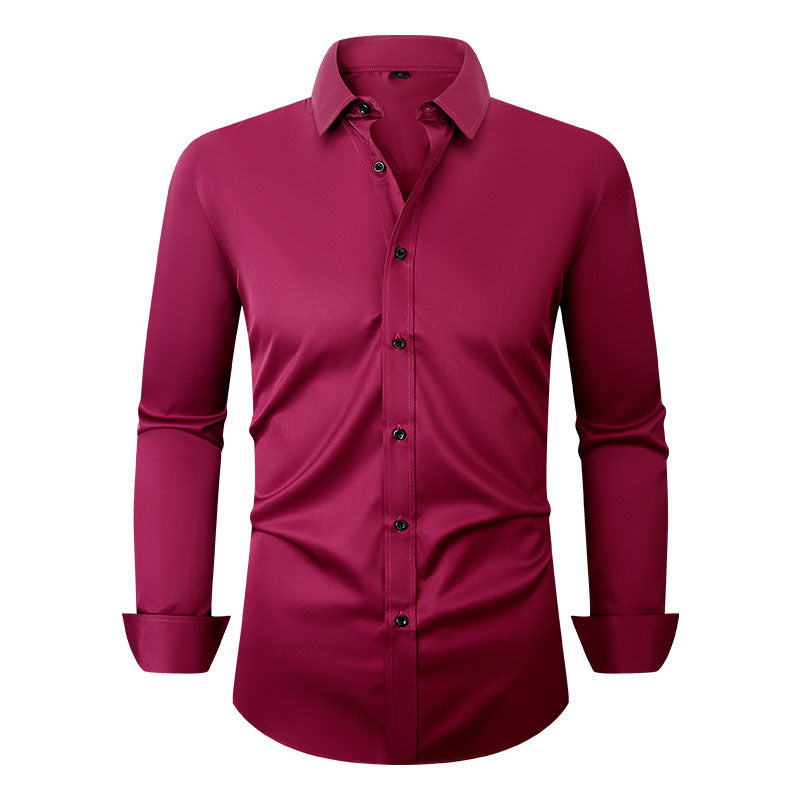 Men's Long Sleeve Business Shirt Four-Way Stretch Colouronova