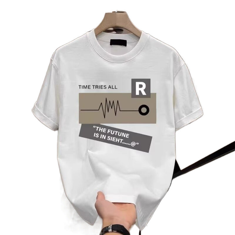 Retro Cotton T-Shirt Loose Fit Short Sleeve Colouronova