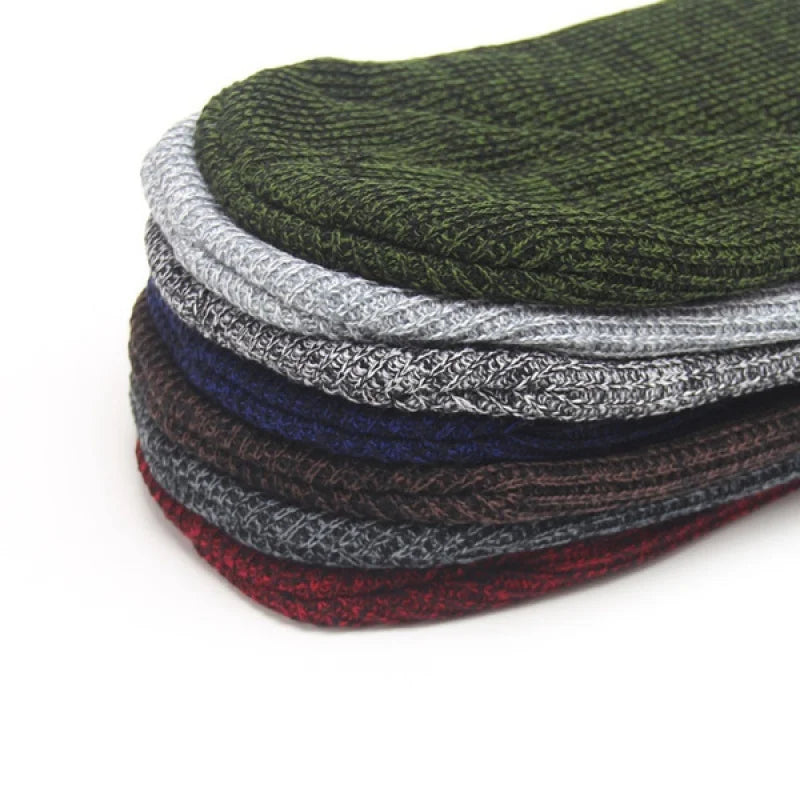 Winter Casual Cotton Knit Hat Men Baggy Beanie Hat Crochet Outdoor Ski Cap Street Dance Mask Skullies Toucas Gorros - Colouronova