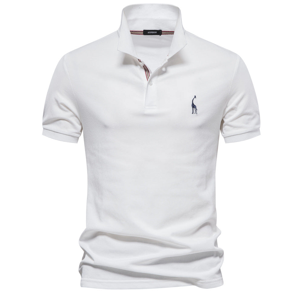 Men's Cotton Embroidered Polo Shirt Colouronova