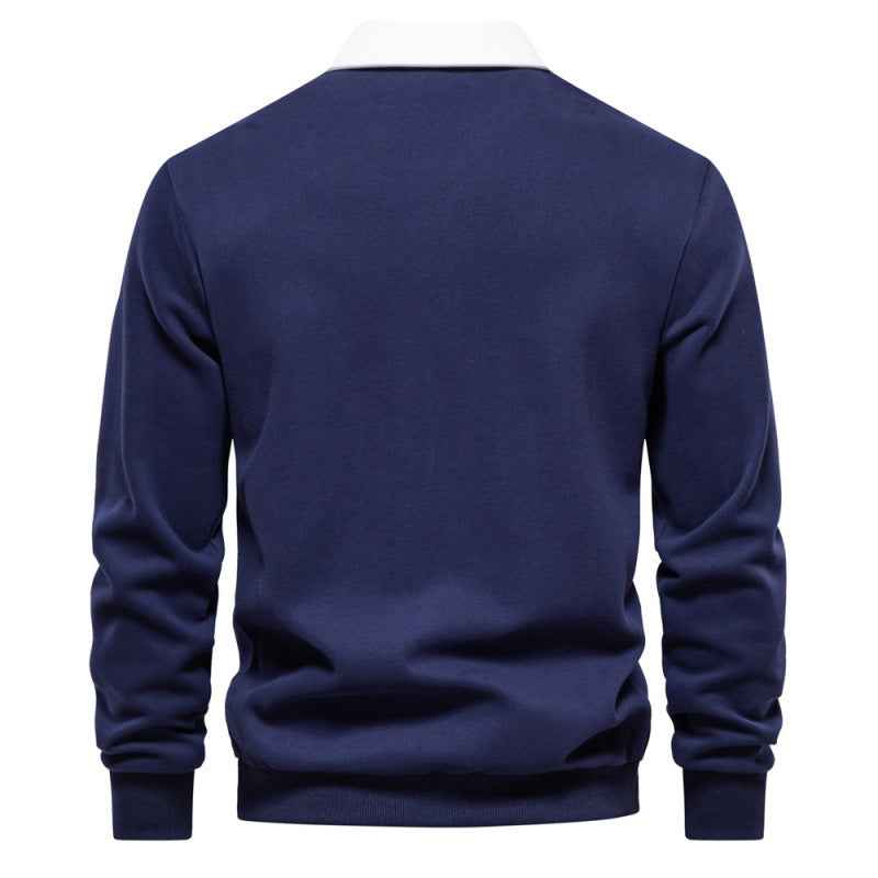 Long-sleeved Polo-neck t-shirt