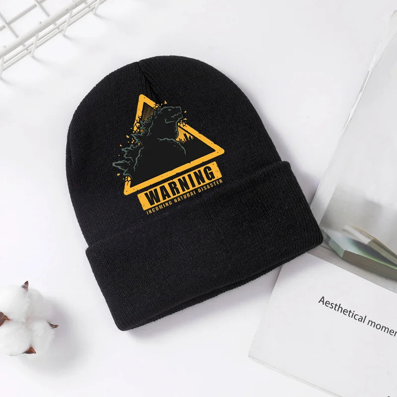 Godzilla Knitted Hat Winter Spring Cool Men Boys Kid Cap Anime Printed Brimless Bonnets Warm Comfortable Beanies Baby Party Gift - Colouronova