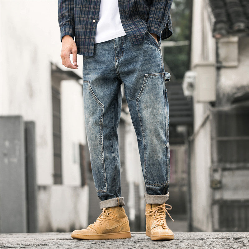 Seam-stitched workwear jeans Colouronova