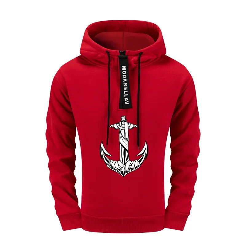 Jogging Hot Sale Autumn Winter Casual Men's Tracksuit Hooded Outdoor Daily Sports Single Piece Sweatshirt And Sweatpants Comfort - Colouronova