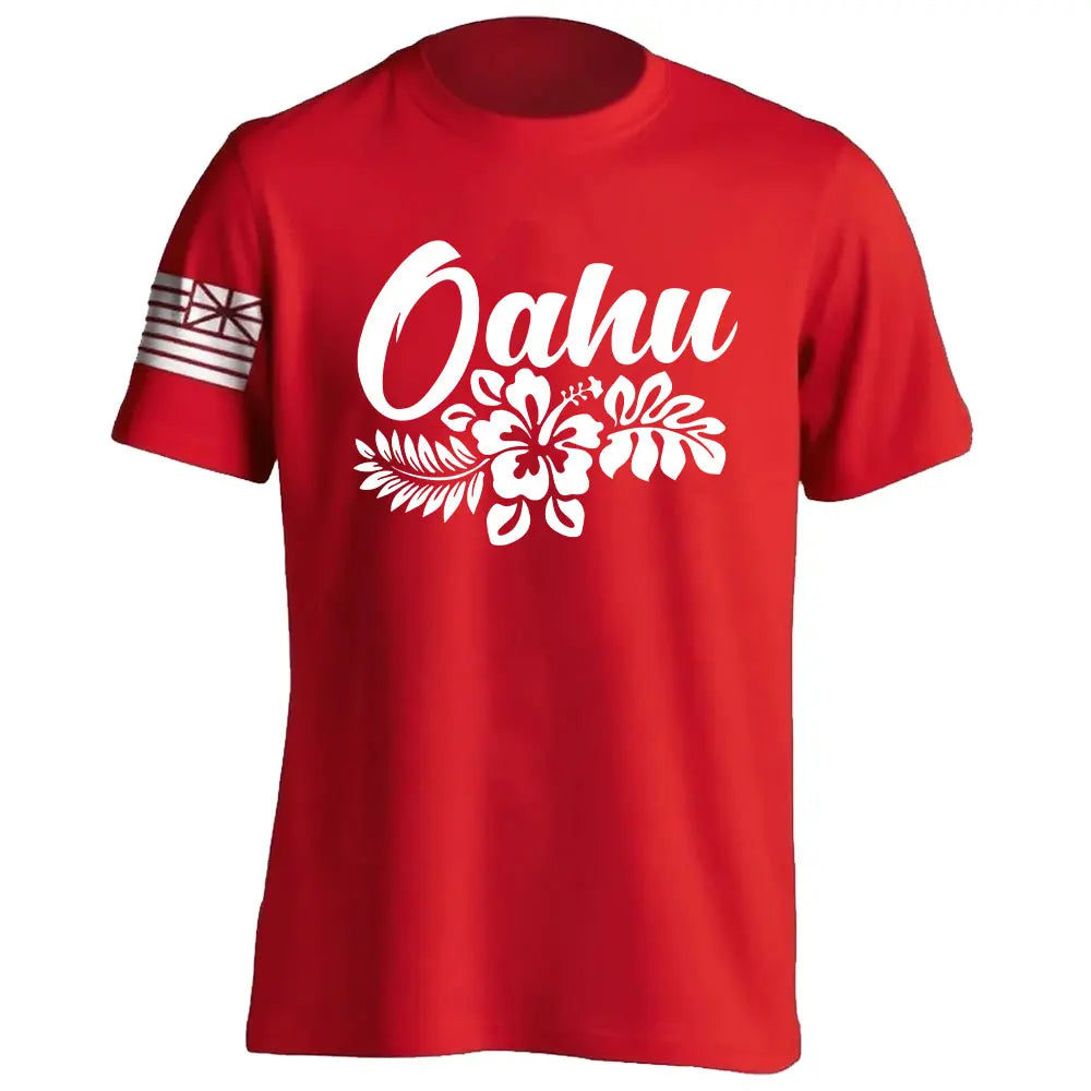 Men's Cotton Shirt OAHU HAWAII SURFING Distressed TShirt Unisex Surf Board Beach Tee Tops Summer Fashion Casual Short Sleeves - Colouronova