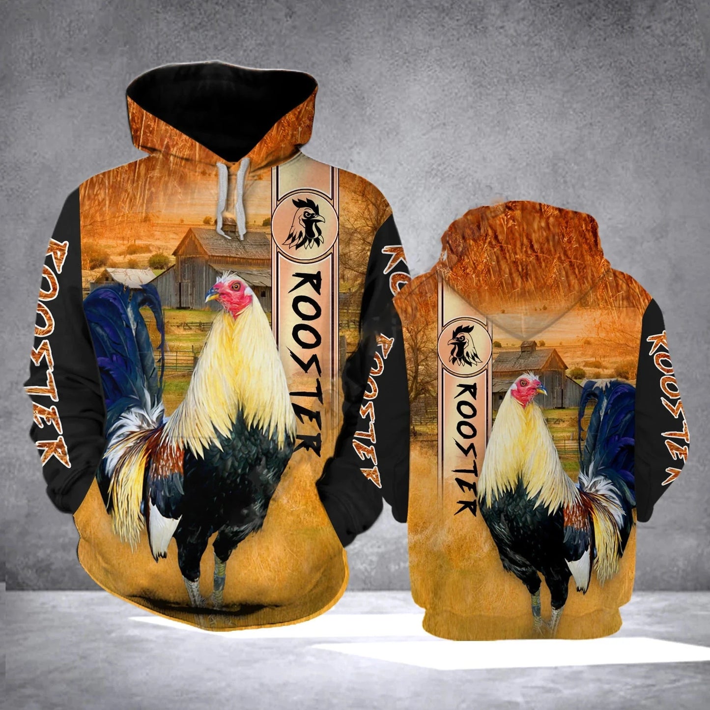 2022 Man's Hoodie Camo Animals Rooster Autumn Pullover New Fashion Tracksuit 3D Print Casual Hoodies Colouronova