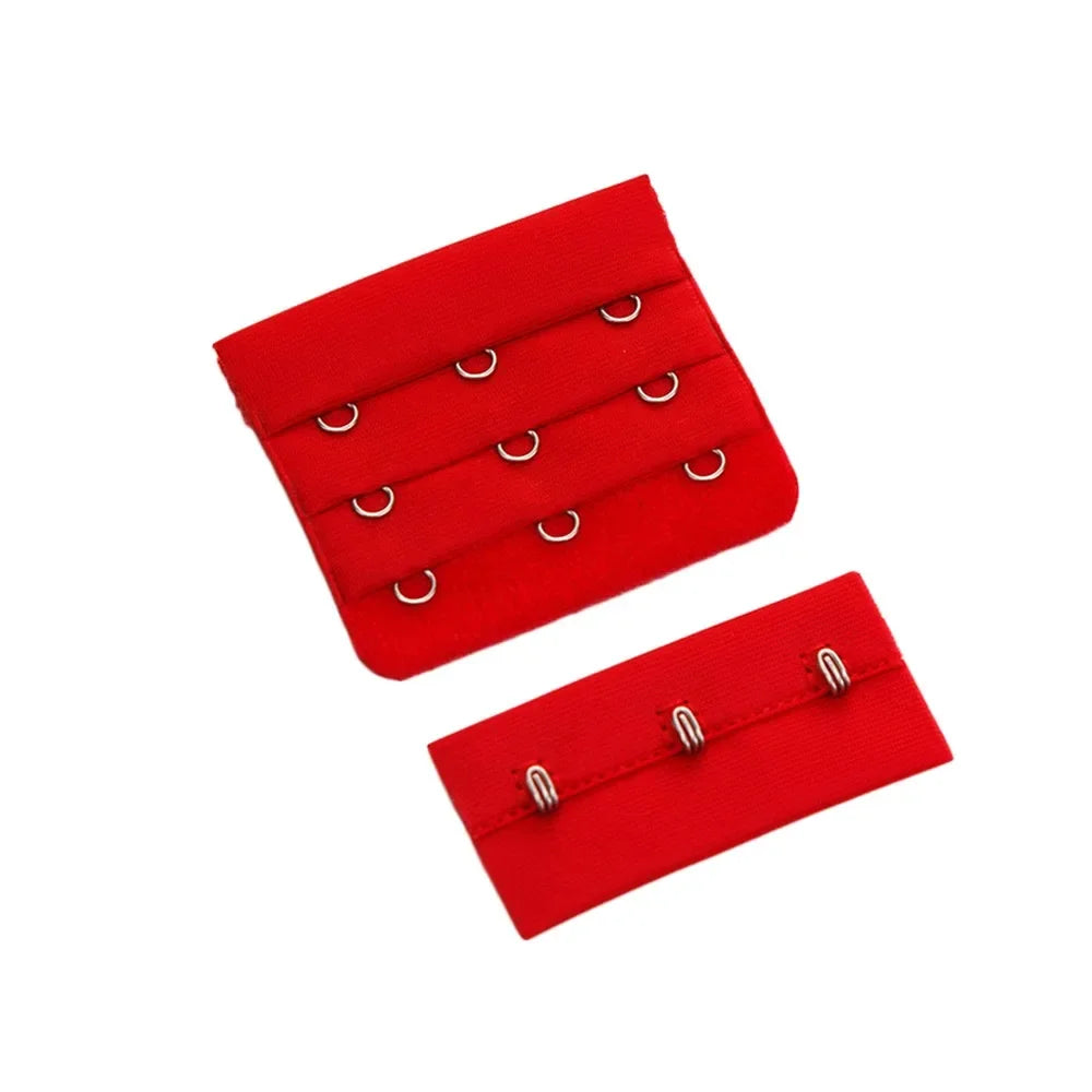 Bra Extenders Strap Tops Lingerie Women's Back Bra Extender Straps 3Hooks 3 Rows Premium Metal and Cotton Strapless Accessories - Colouronova